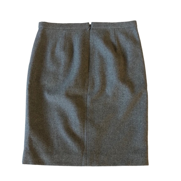 J. Crew Factory The Pencil Skirt Gray Wool Blend With Zipper Front - Picture 7 of 15